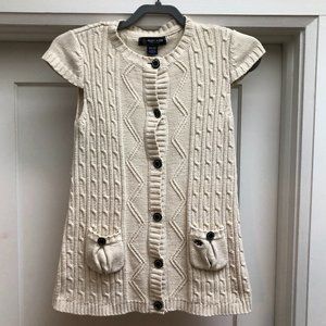 Beautiful Cream Girl's Cable Knit Dress. Fits like Sz 7 = 8